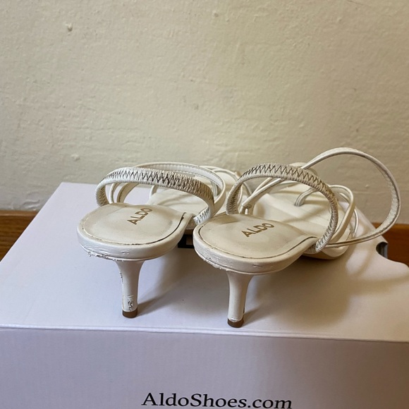 Dressy Aldo Kitten White Heels - Picture 11 of 11